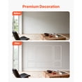 thumbnail image 3 of KFFKFF Wall Molding 3 Pack, Wainscoting Panels Kit, Lightweight Paintable Polystyrene, Simple Installation Accent Wall Trim for Interior Decoration in Living Room, Bedroom, White (31x63 + 31x24 in), 3 of 9