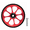 Red, variant on 82Mm Bearing Easy Wheel with Widened Design for Brompton And for 3Sixty Folding Bike Trailer Aluminum Alloy Frame Black