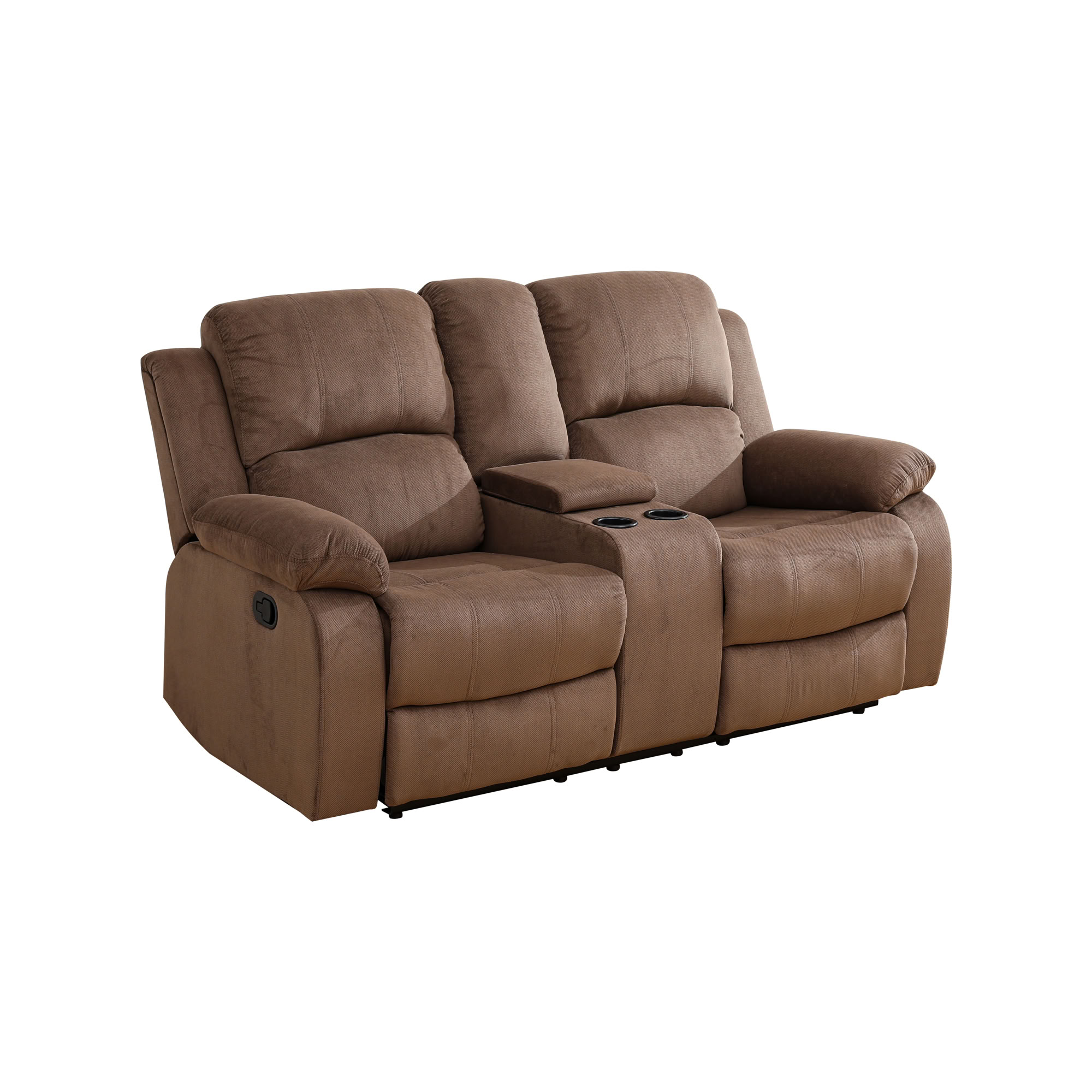 MAYEERTY 2-Seater Recliner Loveseat Sofa, Non-Spinning Fabric with Storage for Couple Leisure Spaces Living Rooms