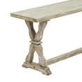 thumbnail image 6 of DecMode Wood Whitewashed Bench with Angled Turned Legs, Brown, 6 of 14
