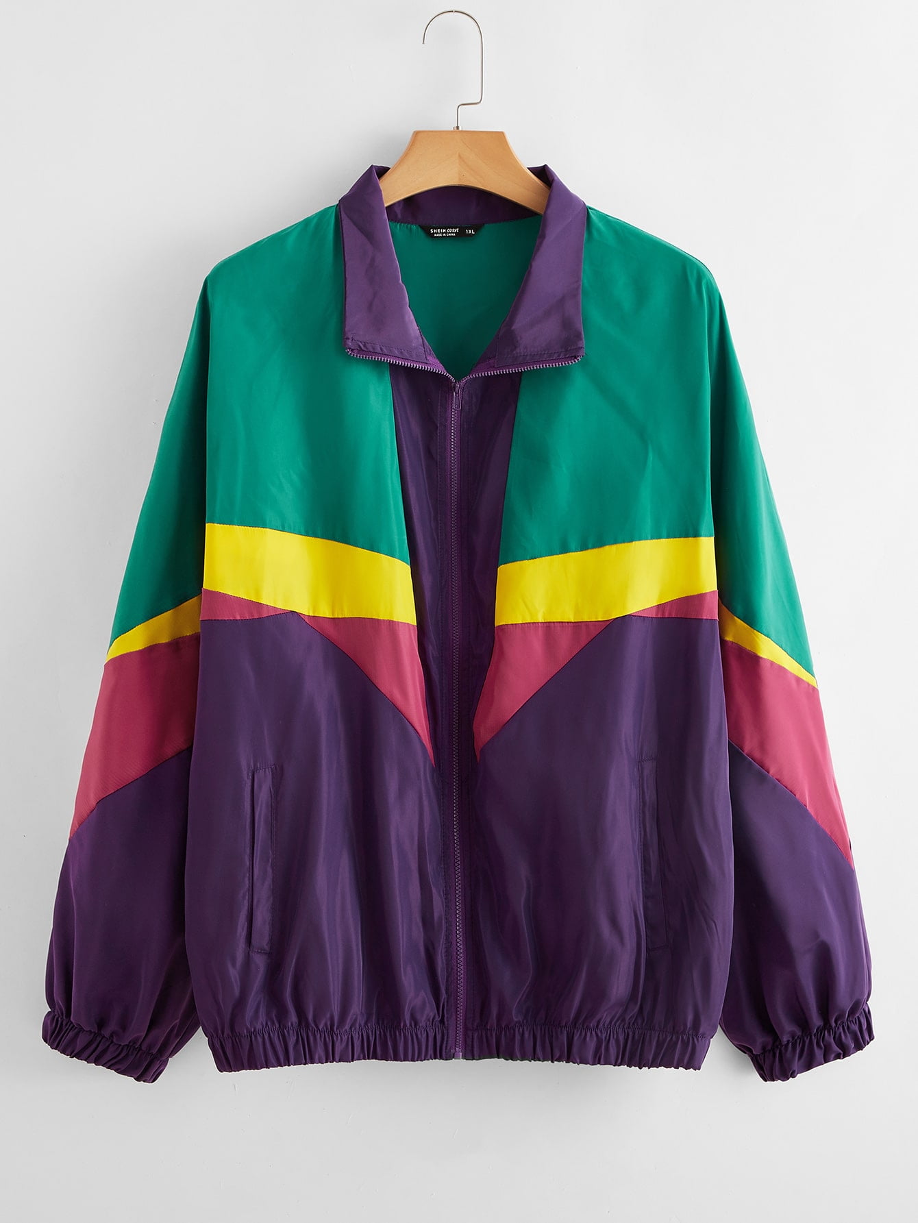 Multicolor Women's Plus Zipper Front 