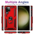 thumbnail image 4 of LeYi for Samsung S23 5G Ultra Cover Military Grade Shockproof Heavy Duty Protective, Red, 4 of 5