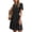 Black, variant on Dresses for Women Summer Dresses for Women V-Neck Puff Sleeve Smocked Waist Flowy Casual Mini Dress BU2 S