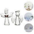 thumbnail image 3 of 2 figuras de ángel de cristal, modelo de ángel de bolsillo, pequeño ángel decorativo, adorno de cristal., 3 of 7