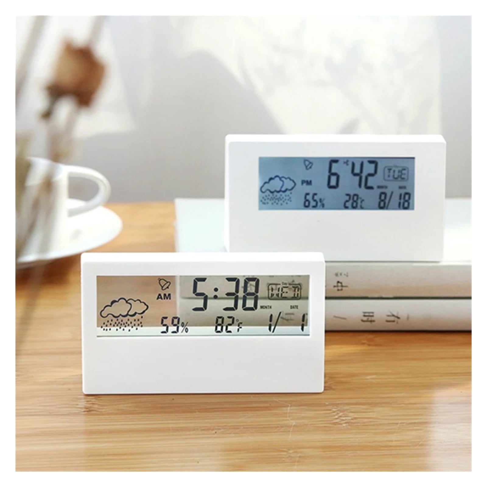 LED Thermometer Electronic Temperature Humidity Meter Weather Station for Home ,Simple Operation