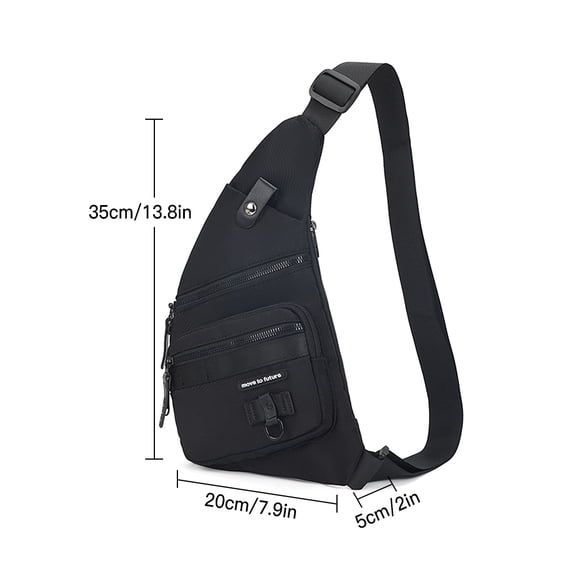 Unisex Sling Backpack Crossbody Chest Shoulder Bag for Men and Women, 13.4 x 7.9 x 0.8 inches / 34 x 20 x 2 cm
