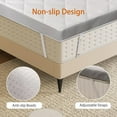thumbnail image 6 of Extra Firm Mattress Topper Twin XL Size 3 Inch, Pain Relieving Foam Bed Topper for Extra Support, High-Density Foam Mattress Pad with Removable Cover, No Smell, CertiPUR-US Certified, 80" x 38", 6 of 8