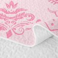 thumbnail image 5 of Erosebridal Retro Damask Quilt Full, Baroque Aztec Full Bedspread Sets, Light Pink 3-Piece, 1 Coverlet and 2 Pillowcases, 5 of 7