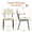 White1, variant on JUYG 4-Pack Off-White Dining Chair, Premium Leather, Hangable Armrests, Metal Legs