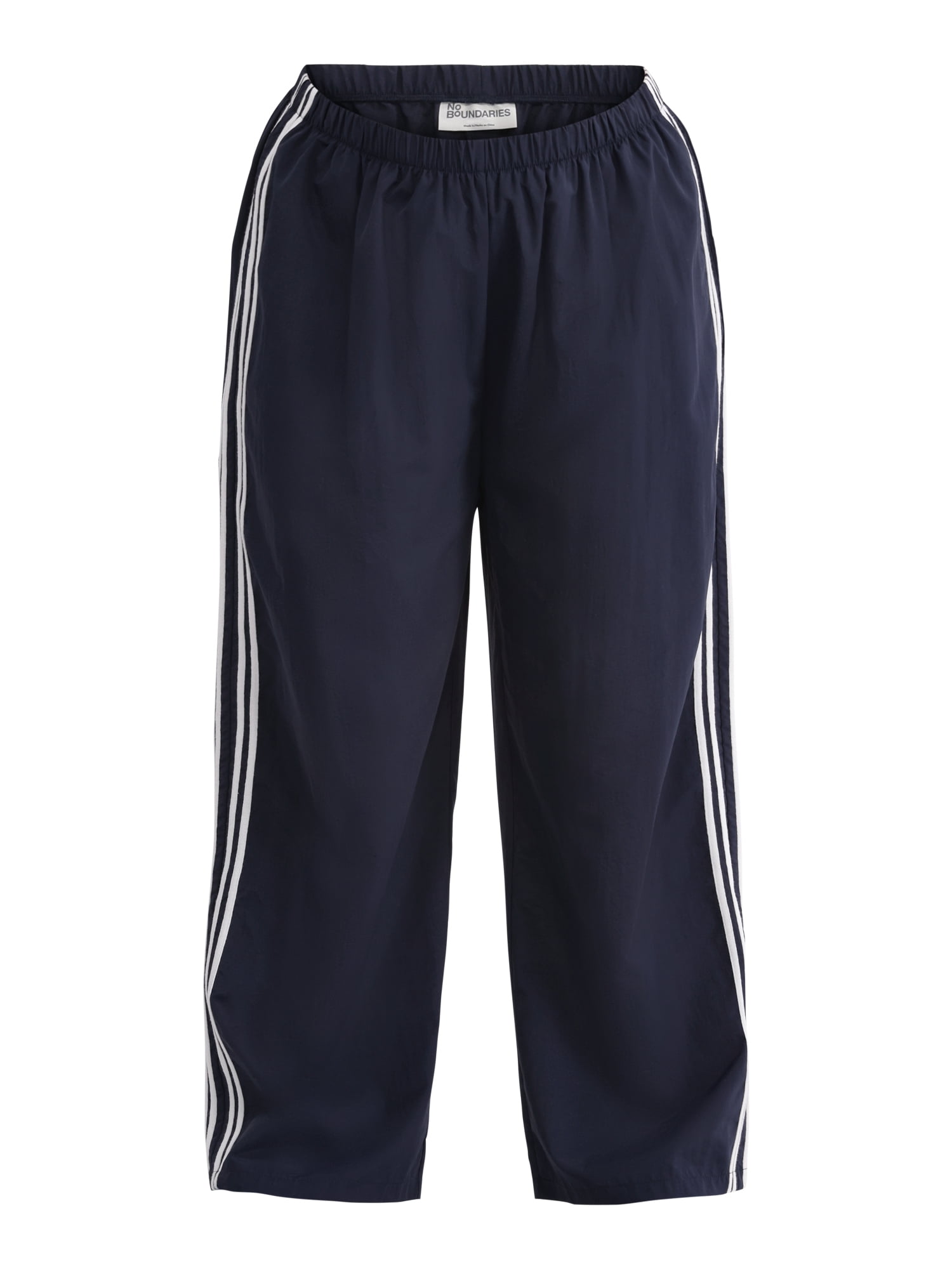No Boundaries Women's Plus Side Stripe Track Pants, 31” Inseam