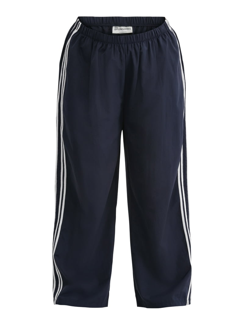 No Boundaries Women's Plus Side Stripe Track Pants, 31” Inseam
