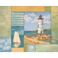 thumbnail image 2 of Brent, Paul 18x15 Black Ornate Wood Framed with Double Matting Museum Art Print Titled - Lighthouse Collage II, 2 of 4
