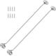 thumbnail image 1 of 2 Ganchos de Cabina, Acero Inoxidable Engrosado Fuerte con 8 Tornillos de Montaje, para Cobertizo, Portón o Puerta de Garaje, etc., (16in/400mm) Plateado, 1 of 5