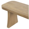 thumbnail image 5 of Christopher Knight Home 62.9" Indoor Dining Bench, 3-Person Wood Seating with Flared Legs, 5 of 11