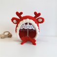thumbnail image 4 of oqasdz Baby Hat Fall and Winter Cute Deer Horn Ear Protection Knitted Hat Boys and Girls Lace Up Plush Wool Hat Chunky Comfortable Winter Hat, 4 of 4