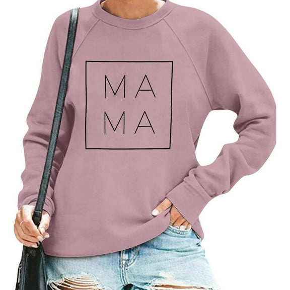 SIYUDAN Women’S Sweatshirt Womens Long Sleeve Sweatshirt Womens Pullover Tops Light Purple Pullover Adult Comfort Colors Crewneck Sweatshirt Fall Sweatshirts Casual Wear