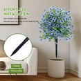 thumbnail image 3 of 23in Artificial Violet Ball Topiary Trees with Ground Spikes, 1 Pack Fake Artificial Bushes Plants,Faux Artificial Shrubs Tree for Indoor Outdoor Front Porch Decor (MC), 3 of 6