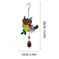 thumbnail image 3 of Mlkoz Fall Decor, Owl Iron Glass Painted Ornaments Wind Chime Garden Courtyard Crafts Pendant, Women Gifts, 3 of 9