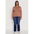 thumbnail image 3 of Womens Plus Size Basic Long Sleeve Crew Neck T-Shirt, 3 of 5