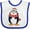 White and Royal, variant on Inktastic Cuddly Christmas Penguin Boys or Girls Baby Bib