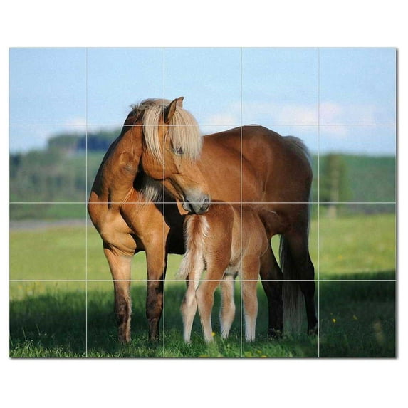 Horse Ceramic Tile Mural Kitchen Backsplash Bathroom Shower, 402857-M54