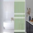 thumbnail image 3 of Sage Green Window Privacy Film, Farmhouse Sage Green White Striped Static Cling UV Sun Blocking Heat Control Window Tint Day and Night, Non-Adhesive One Way Windows Privacy Cover 17.7''x78.7'', 3 of 7