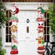 thumbnail image 3 of Pancarta colgante para puerta de Feliz Navidad, decoración del hogar para fiesta de Navidad, Papá Noel, muñeco de nieve, 2024, 1 par, 2023, 3 of 4