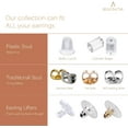 thumbnail image 3 of 14K Gold 925 Sterling Silver Earring Backs Pierced Earring Backing Hypoallergenic Butterfly Earring Backs for Studs (6 pcs 14K Gold, 6 pcs 925 Sterling Silver), 3 of 6