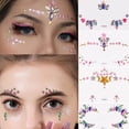 thumbnail image 4 of Pegatinas de tatuajes faciales con taladro brillante, para decoración de pegatina 3D Festival, Fiesta, Carnaval, escenario, actuación, maquillaje, clavícula facial, 4 of 4