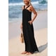 thumbnail image 5 of Vestido de verano PRETTYGARDEN para mujer 2025 con tiras holgadas, negro, 5 of 9