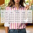 thumbnail image 3 of jobturf Striped Long Sleeve Shirt Women Dressy Casual Collared Button Down Shirts Loose Fit Casual Fall Blouses with&nbsp;Pocket XL, 3 of 5