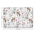 thumbnail image 5 of Bull Terriers and Hearts Flannel Non Slip Door Rugs,Washable Door Mats Indoor,Decorative Door Mats,Dirt-Resistant and Absorbent Doormat for Entrance,Bedroom,Kitchen,Bathroom,23.5x16in(60x40cm), 5 of 5