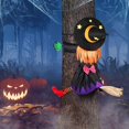 thumbnail image 1 of Halloween Crash On Tree Decoration, Witch Crash In Tree Halloween Decoration, Crush Witch Props Outdoor Halloween Decor For Tree Door Porch, 1 of 4