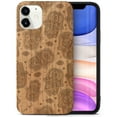 thumbnail image 1 of Case Yard Wooden Case Outside Soft TPU Silicone, Slim Fit Shockproof Wood Protective Phone Cover for Girls Boys Men and Women, Supports Wireless Charging Hamsa Overload Design case for iPhone-11, 1 of 7