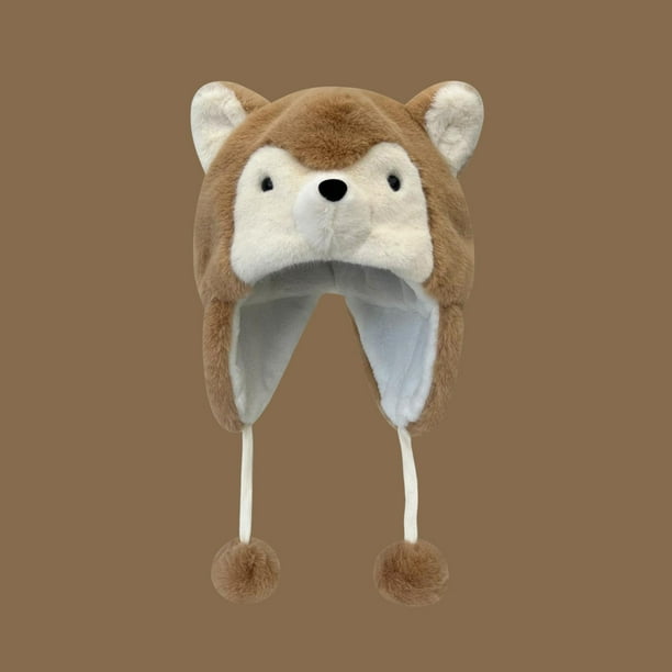 Husky Puppy Plush Hat Cartoon Animal Hat Funny Toy Hat Ski Hat