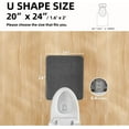 thumbnail image 2 of DEA Toilet Rug, Thin Toilet Rugs U Shaped Washable Non Slip Absorbent Quick Dry Low Pile Toilet Mat, Dark Grey 20"x24" U Shape, 2 of 17