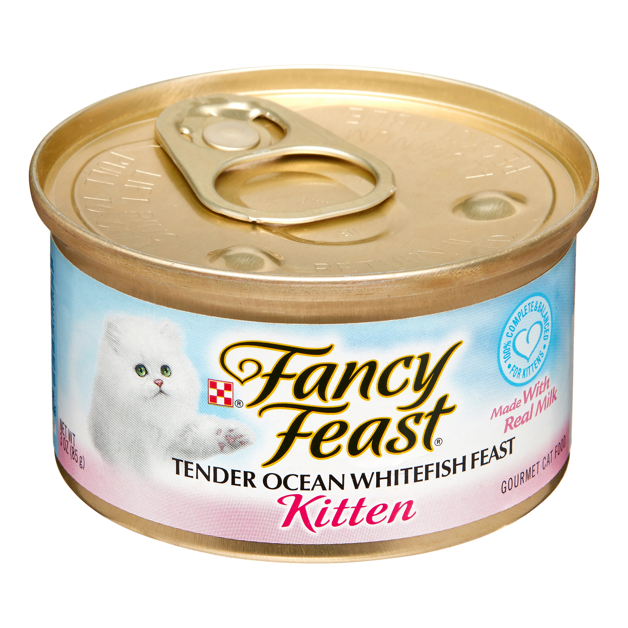 (24 Pack) Fancy Feast Kitten Tender Ocean Whitefish Feast Wet Cat Food