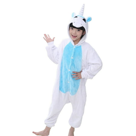 Kids' Animal Halloween Costume Homewear Unicorn Pajamas Blue