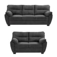 thumbnail image 1 of Sala 3-2 TRINITY Monza 2 Piezas (Sofá, Love Seat) Gris Carbón Para Sala, 1 of 7