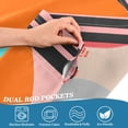thumbnail image 3 of Yayeee Kitchen Curtains Tier Pair Light Filtering 27"x36" Rod Pocket Short Cafe Window Panel, Orange Circle, 3 of 7
