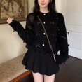 thumbnail image 4 of Cárdigan de punto con lazo para mujer, otoño e invierno 2023, nueva versión coreana, diseño suelto, estilo suave, chaqueta tipo suéter elegante, 4 of 5