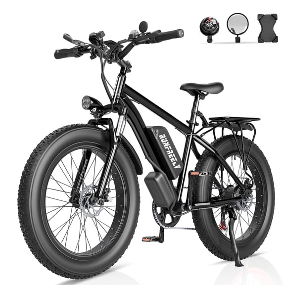 Electric Bike for Adults,1500/3000W Motor, 26" Fat Tire E-Bike with 48V 13AH/32AH Battery, 27/36 MPH Max 62-90 Miles Electric Motorcycle, 7-Speed Electric Mountain Bicycle