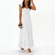 thumbnail image 2 of Vestido Casual Tops para las Mujeres Casual Cómodo sin Mangas Cuello en V Plegado Vestido Sólido, 2 of 6