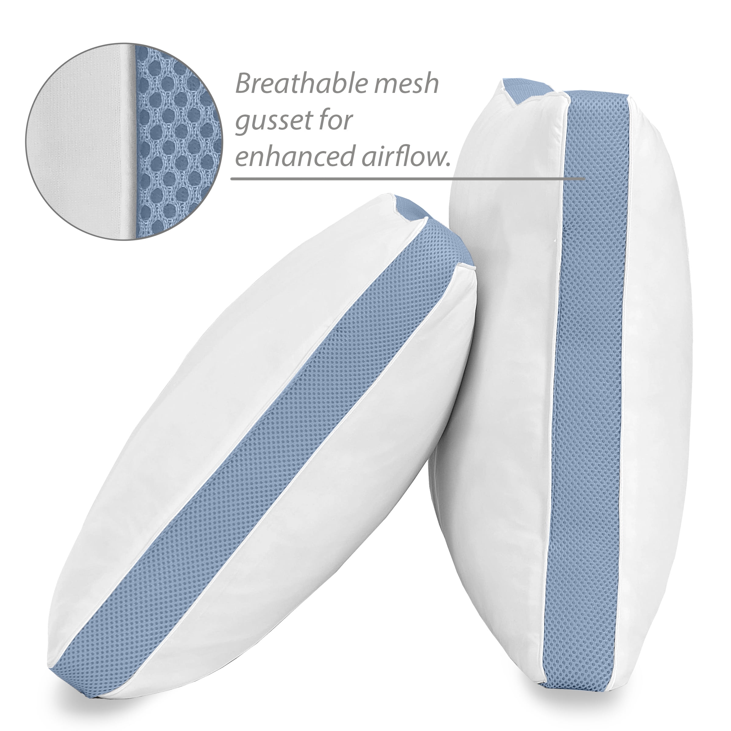 DreamLab Cooling Sleep Pillows for Back, Stomach or Side Sleepers, Set of 2, King