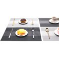 thumbnail image 4 of Paokuoon Table Placemat Set Eco friendly PVC Thickened Braided Heat resistant Kitchen Dinning Table Cup Pad Easy To Clean Placemats, 4 of 7