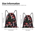 thumbnail image 4 of Kdxio Red Mushrooms Print Drawstring Backpack Bag,Waterproof Draw String Back Sack, Gym Drawstring Bags Swim Bag For Unisex, 4 of 9
