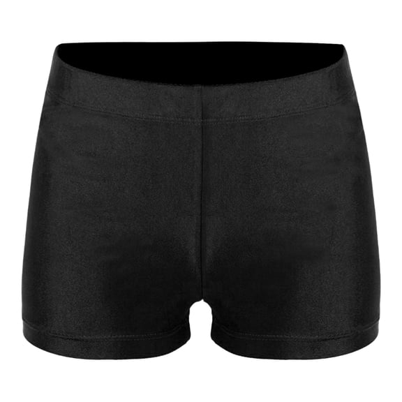 TiaoBug Kids Girls Gymnastics Dance Shorts Booty Shorts Yoga Athletic Short Bottoms Black 8