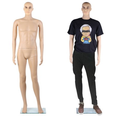 zimtown unbreakable realistic plastic male full body mannequin