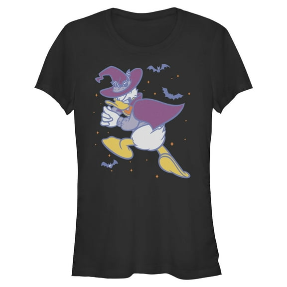 Juniors Mickey & Friends Halloween Donald Duck Plotting Art T Shirt