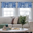 thumbnail image 3 of LALILO Kitchen Curtain Valance Spanish Tile Floral Rod Pocket Window Curtain 52"x 18" Set of 2, 3 of 6